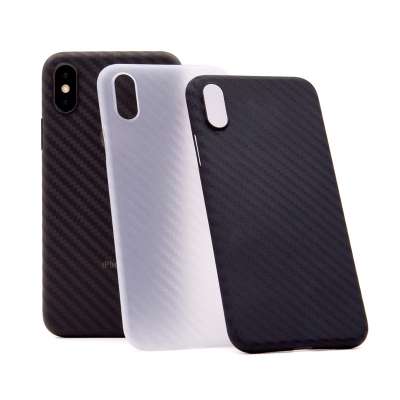 Premium quality wholesale clear carbon fiber case for iPhone XS cell phone covers 0.35mm thin PP shell case for iPhone XS Max